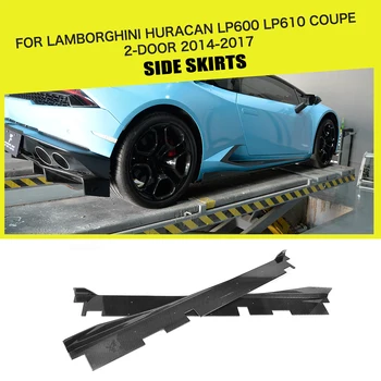 

Carbon Fiber Side Skirts Bumper Aprons Case for Lamborghini Huracan LP600 LP610 Coupe 2 Door 14 - 17 Car Styling