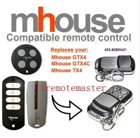 

1pcs MHouse GTX4, GTX4C,TX4 compatible remote control high quality