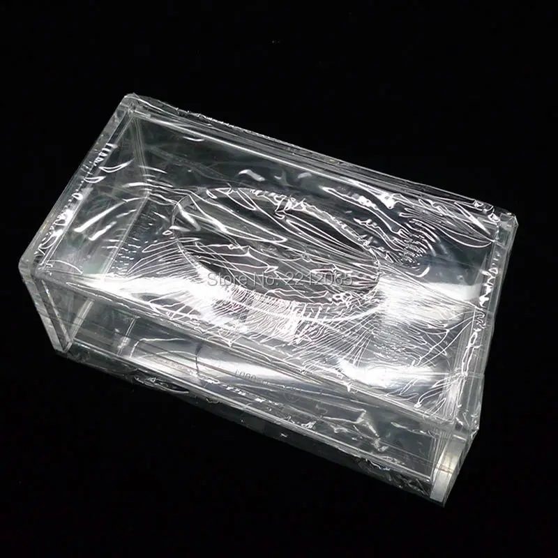 Современный прозрачный Акриловый Диспенсер для салфеток для ванной комнаты/Декоративный Держатель салфеток TB016