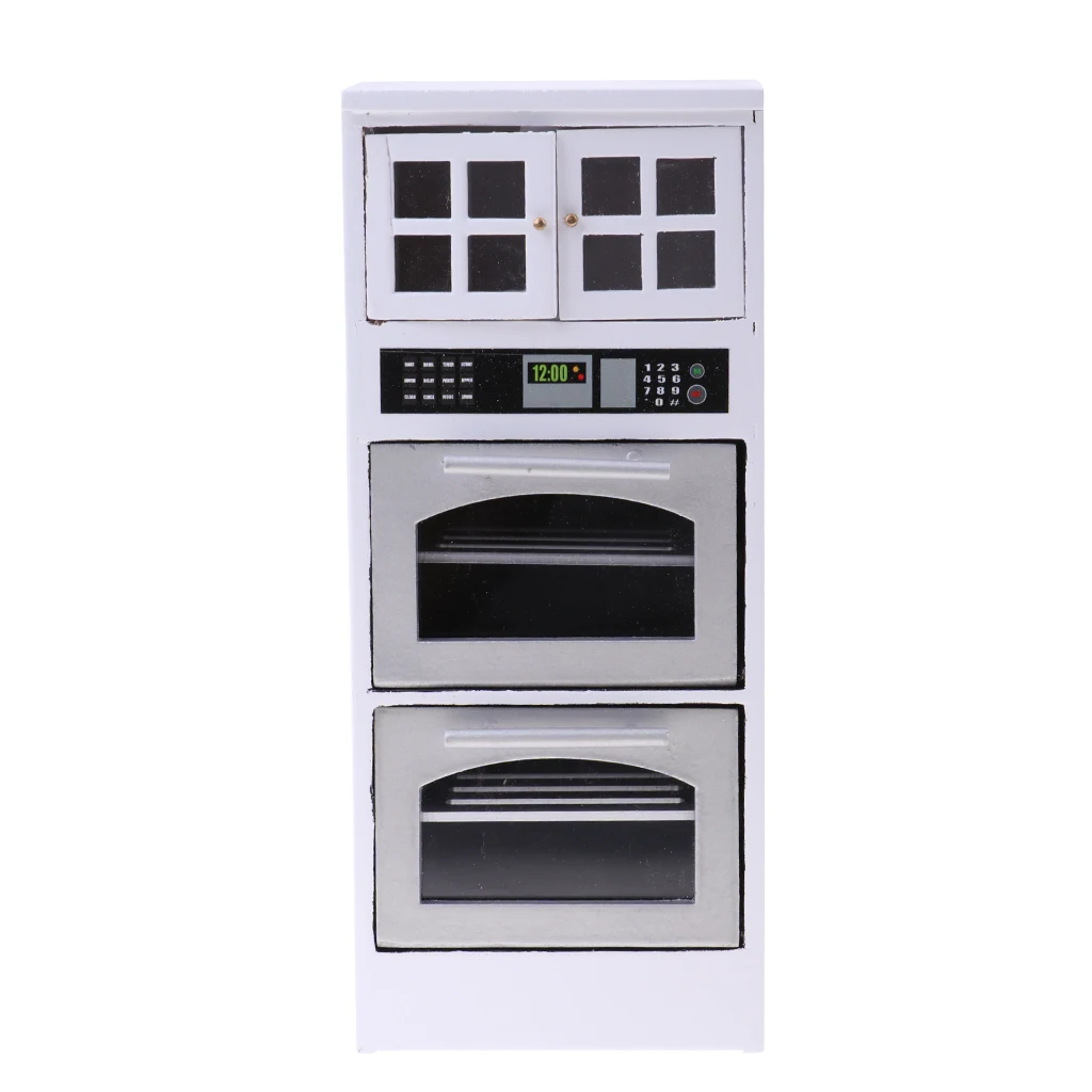Us 15 52 34 Off Miniature Wood 3 Layer Microwave Cabinet For 1 12 Dolls House Kitchen Dining Room Furniture Kids Playset In Toys From