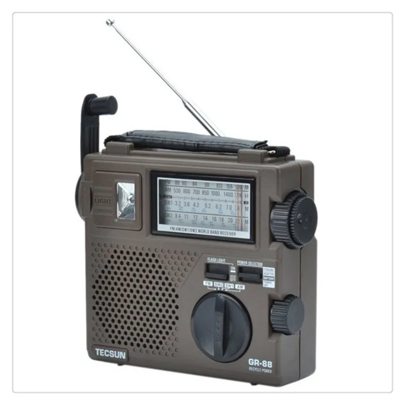 Оригинал TECSUN GR-88 радио ручки для вращения FM/MW/SW Полный Диапазоне Длин Волн