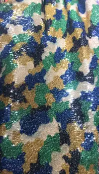 

David-3.2406 fashionable sequins tulle embroidery french net lace fabric for party dress