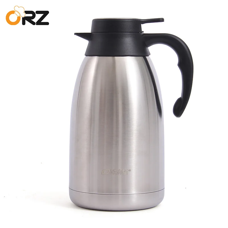 ORZ 2L Thermos Bottles Stainless Steel Teapot Vacuum Flasks Thermo Hot
