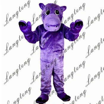 

Hot Sale Purple hippo Mascot Costume Adult Size Halloween Outfit Fancy Dress Suit Free Shipping 2019New