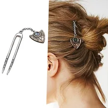 Новейшие аксессуары для волос, модные богемные винтажные треугольник золотого цвета, заколка для волос, лучший подарок для женщин и девочек HA-87