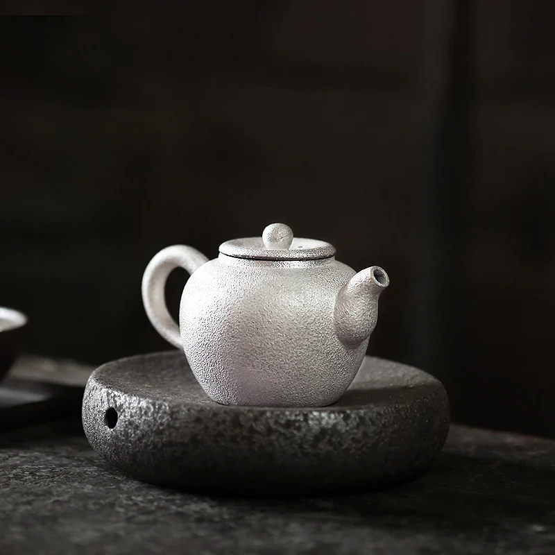 

TANGPIN 999 silver and ceramic teapot handmade tea pot chinese kung fu tea sets drinkware