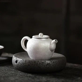 

TANGPIN 999 silver and ceramic teapot handmade tea pot chinese kung fu tea sets drinkware