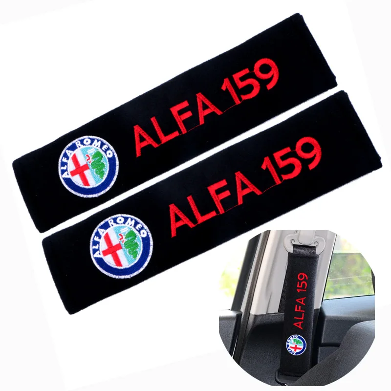Накладка для ремня безопасности автомобиля Авто Стайлинг Чистый хлопок Чехол для Alfa Romeo 159 147 156 Giulietta 147 159 Mito аксессуары наклейка