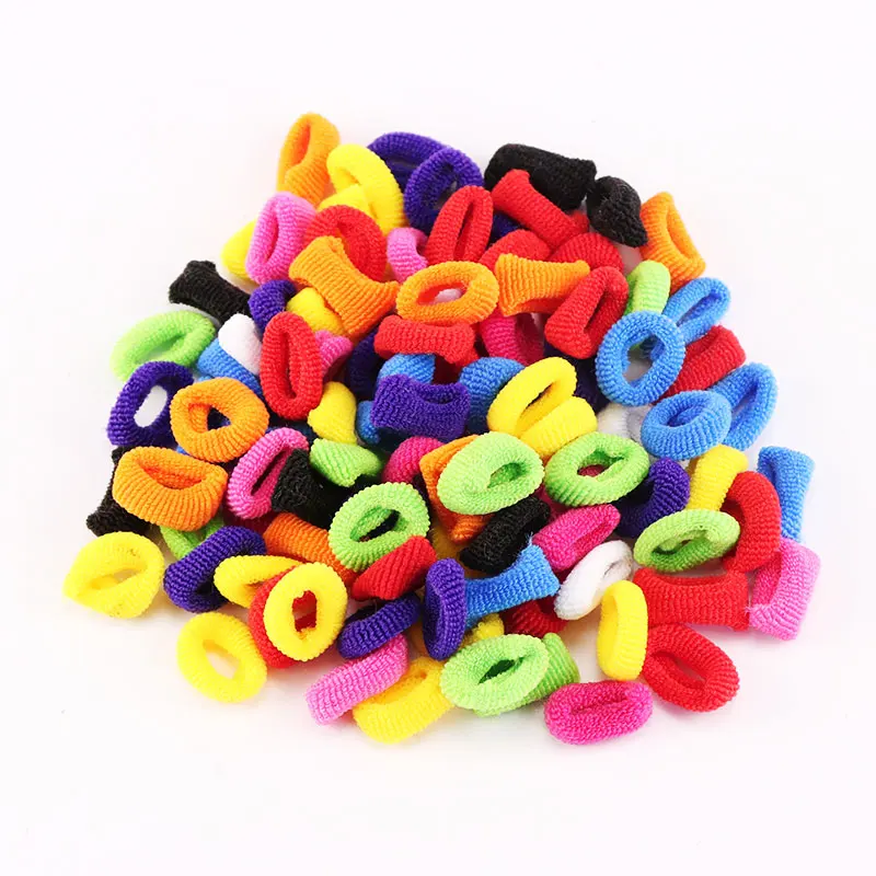 

1Pack Small Ring Hair Bands Girls Colorful Elastic Hair Rope Tie Gums Kids Rubber Band Ponytail Holder Hair Accessories headwear