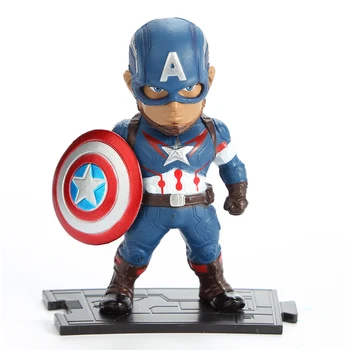

6 pcs/set Marvel Avengers Infinite War Q Iron Man Spider Man Captain America Thanos Black Panther Hulk Action Figure Toy Doll