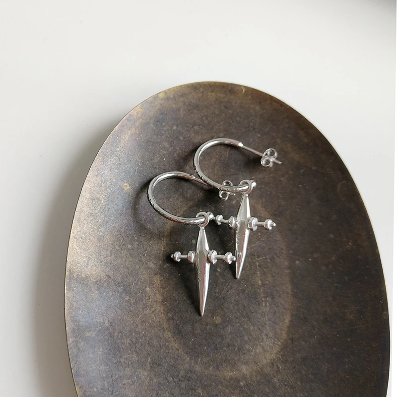 LouLeur, Стерлинговое Серебро 925 пробы, серьги-гвоздики в форме звезды, серебряные серьги с трехмерным дизайном, изысканные серьги для женщин, хорошее ювелирное изделие