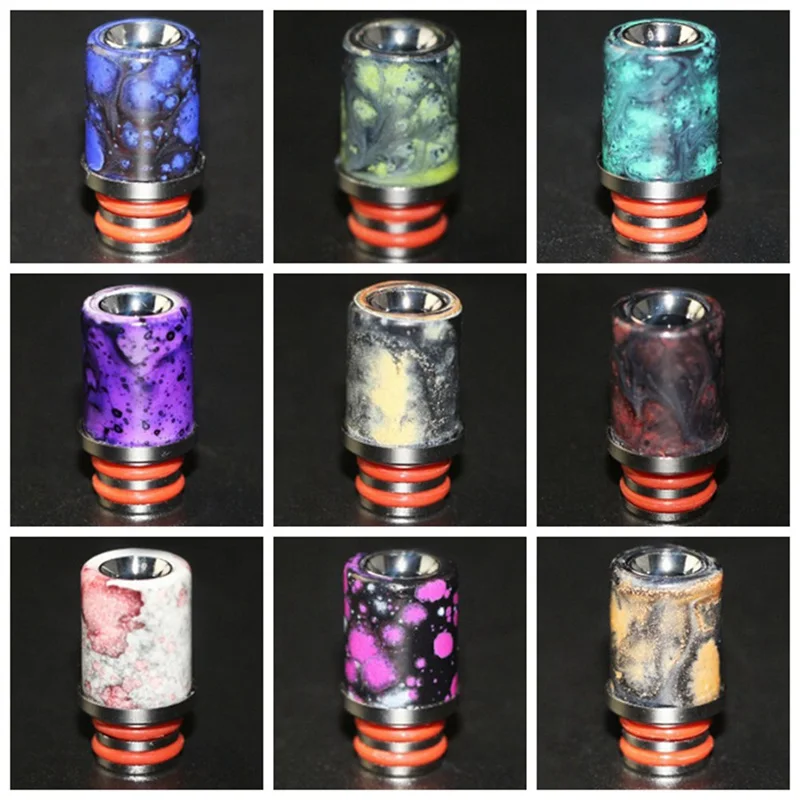 2018 E-cigarette 510 Epoxy Resin Long Drip Tip For 510 Atomizer Elektronik Sigara RDA RTA 10 Colors 2.1*1.1cm 2018 E-cigarette 510 Epoxy Resin Long Drip Tip For 510 Atomizer Elektronik Sigara RDA RTA 10 Colors 2.1*1.1cm