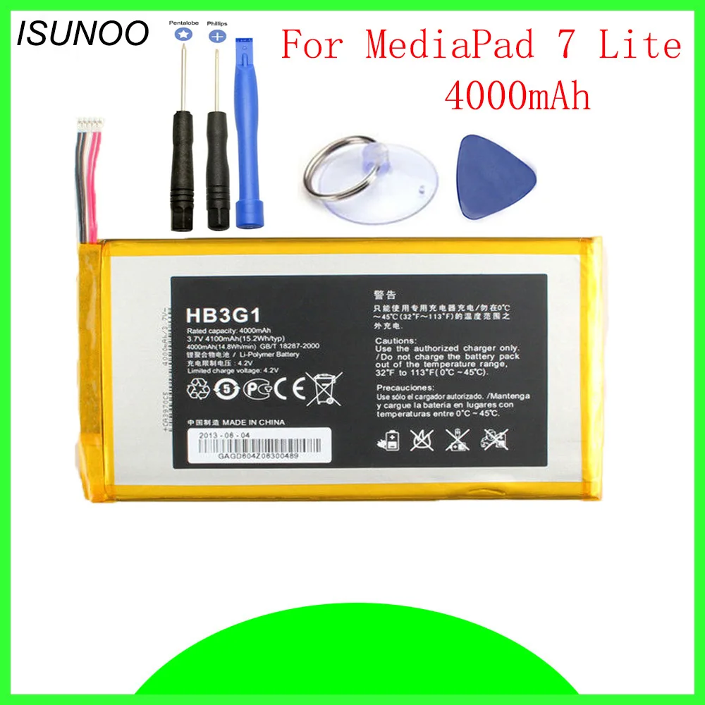 ISUNOO 4000mAh HB3G1HB3G1H батарея для Huawei MediaPad tablet HB3G1H HB3G1 S7-301U 301w 302 303 с инструментами |