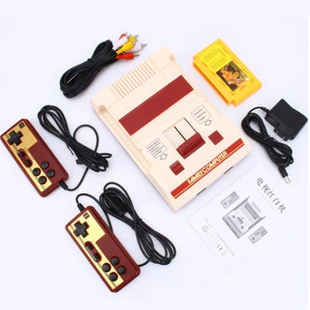 

8 bit TV Game Player Classic Red White Video Game Consoles Video Game Console Yellow Card Plug-in Card Games RS-37