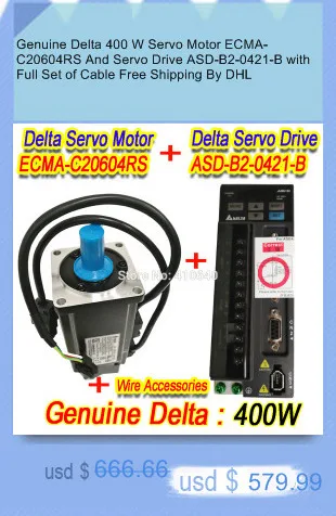 Натуральная Дельта AC Servo Двигатель 3 кВт ECMA-F11830SS с тормозом и Дельта AC Servo Двигатель Drive ASD-B2-3023-B компанией DHL