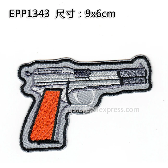 Buy Fashion Embroidery Gun Patches Western Crowbays