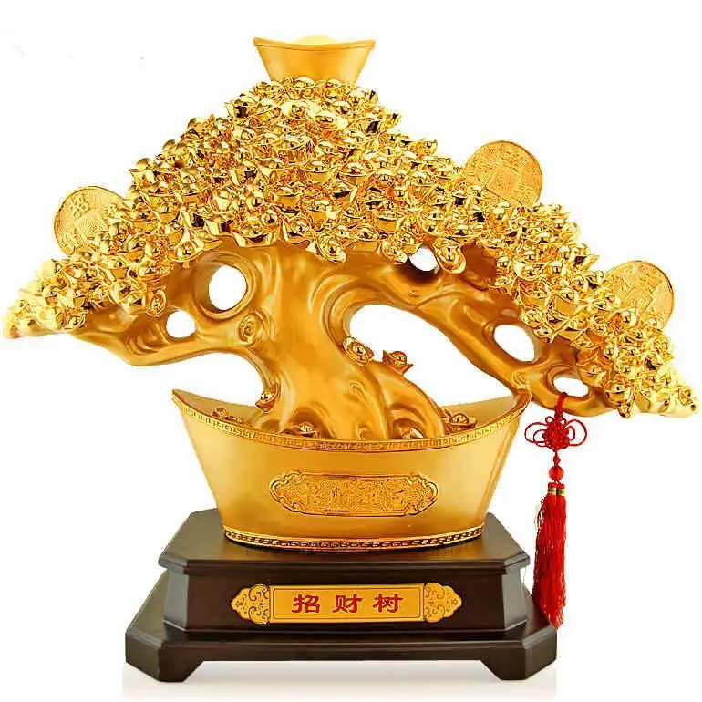 

Gold-plated lucky tree furnishing articles of prosperous and become rich