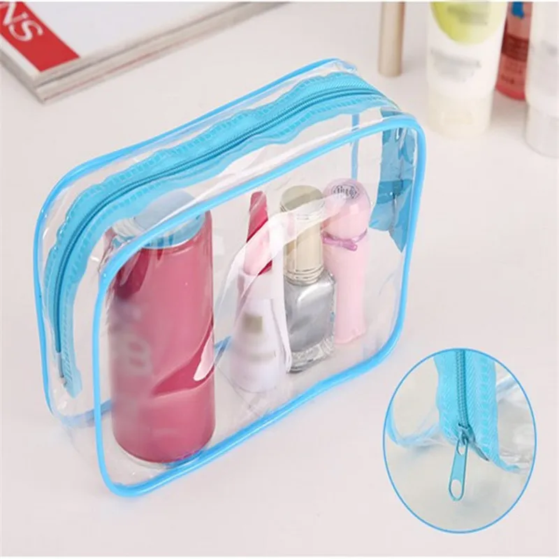 السفر واضح PVC التجميل أكياس النساء الرجال شفافة سستة حقائب مكياج المنظم الجمال المكياج حمام غسل يد حالة حقيبة السفر واضح PVC التجميل أكياس النساء الرجال شفافة سستة حقائب مكياج المنظم الجمال المكياج حمام غسل يد حالة حقيبة