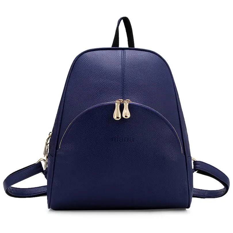 KINGTH GOLDN высококачественные рюкзаки из искусственной кожи для девочек-подростков, женская школьная сумка на плечо, женский рюкзак Mochila - Цвет: Синий