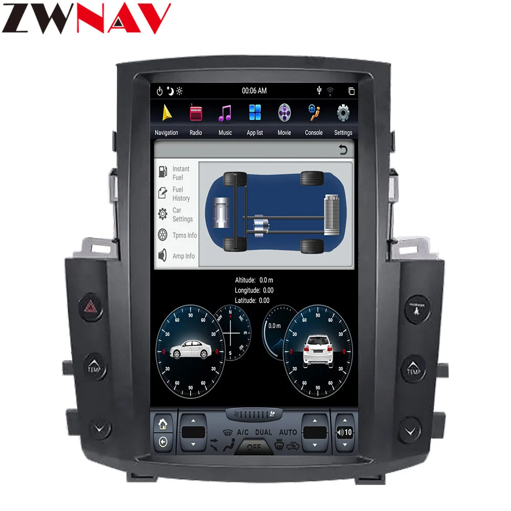 Zwnav 13," Android 8,1 4+ 64G Tesla ips экран автомобиля стерео для Lexus LX570 2007- автоматическое радио GPS навигация видео мультимедиа