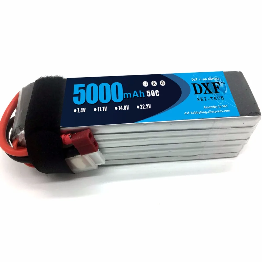 

DXF Power 22.2V 5000mAh 6S 50C Lipo Battery for RC Racing Drone Helicopter Models Toys Power Spare Part