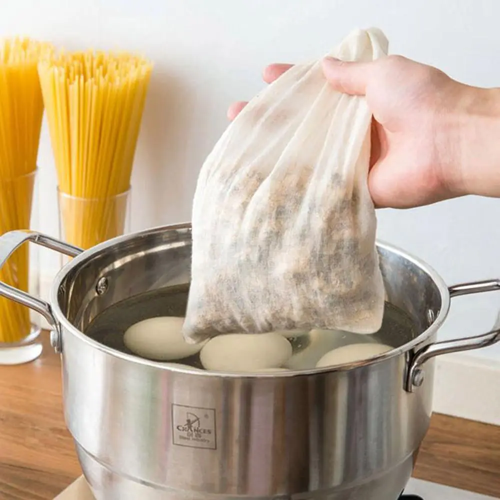

Multifunctional Linen Cotton Strainer Reusable Chinese Medicine Filter Bag Soup Tea Bags