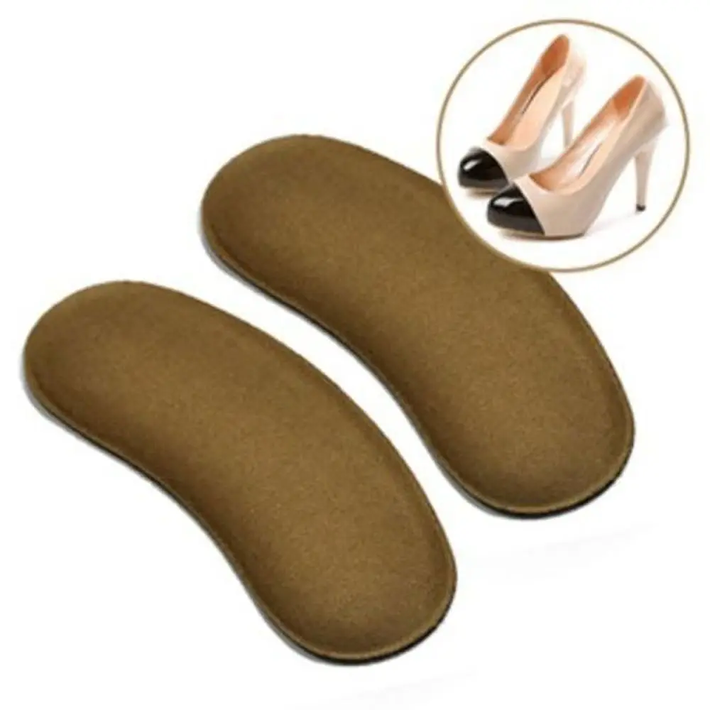 New 5 Pairs Fabric Heel Insoles Woman Feet Care Shoe Heel Pad Sticky