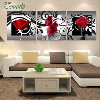 

5D Diamond Cross Stitch Resin Full round Diamond Sets, Full Decorative Diy Diamond Painting Rose Diamond Embroidery Flower