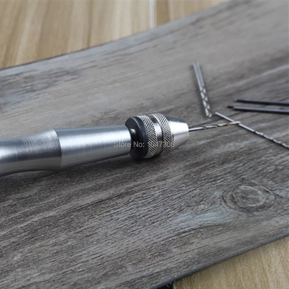 Hand Twist Drill 10PCS Bits Jewelers Sliding Drilling Metal Spiral Home Tool With Drill set