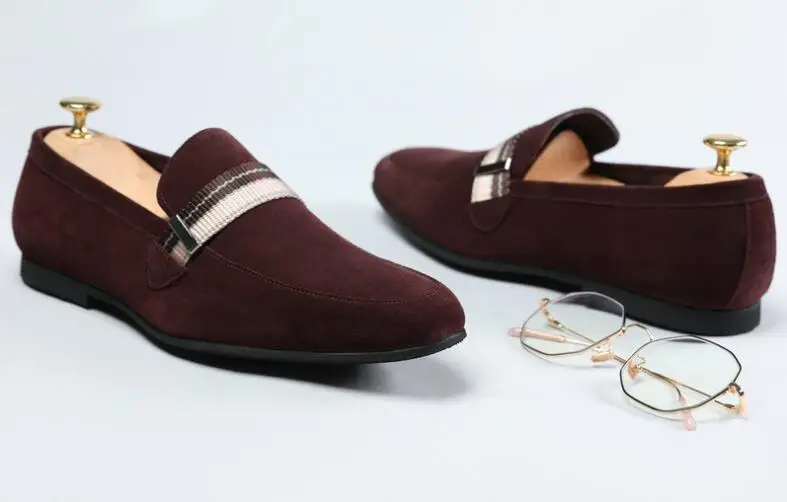 

The new summer sand-leather men's leather British trend suede slipper with loafers Suede abrasive skin breathable comfortable