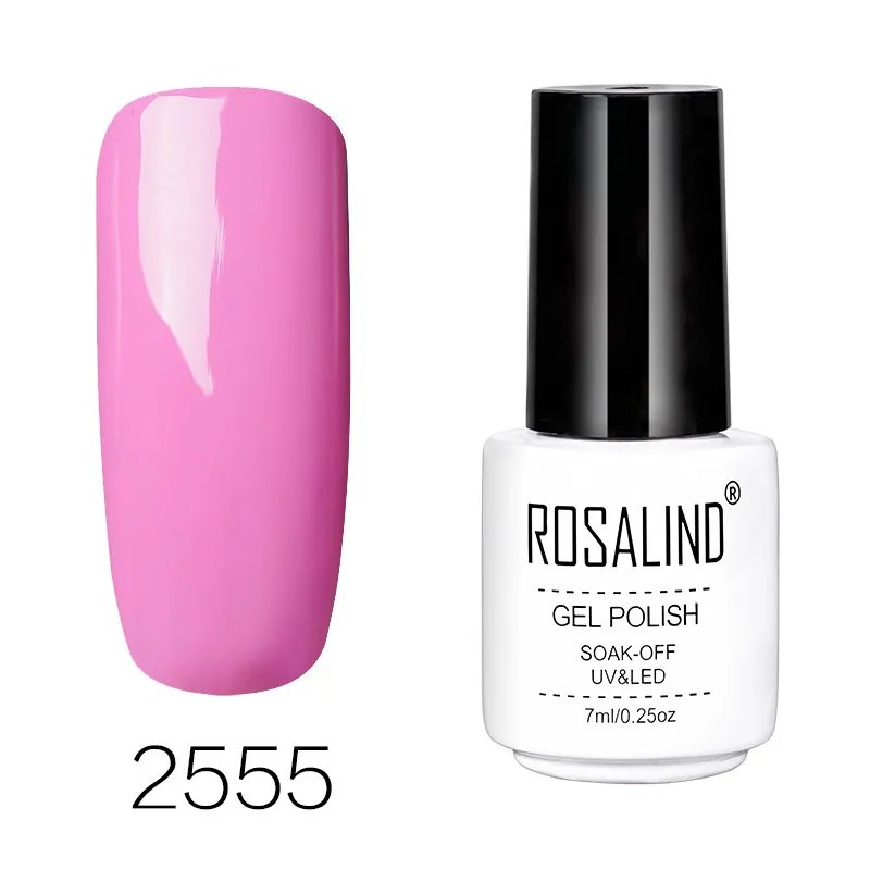 ROSALIND гель 1S 7 мл Лак для ногтей замачиваемый Светодиодный УФ-гель лак для ногтей полустойкий Гель-лак для ногтей - Цвет: RC2555