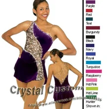 Красивые платья для девочек для катания на коньках из спандекса, изящное Новое Брендовое платье для соревнований по фигурному катанию на заказ, DR2673