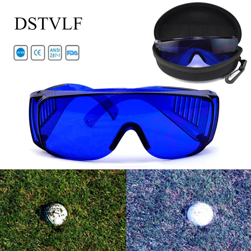 blue golf glasses