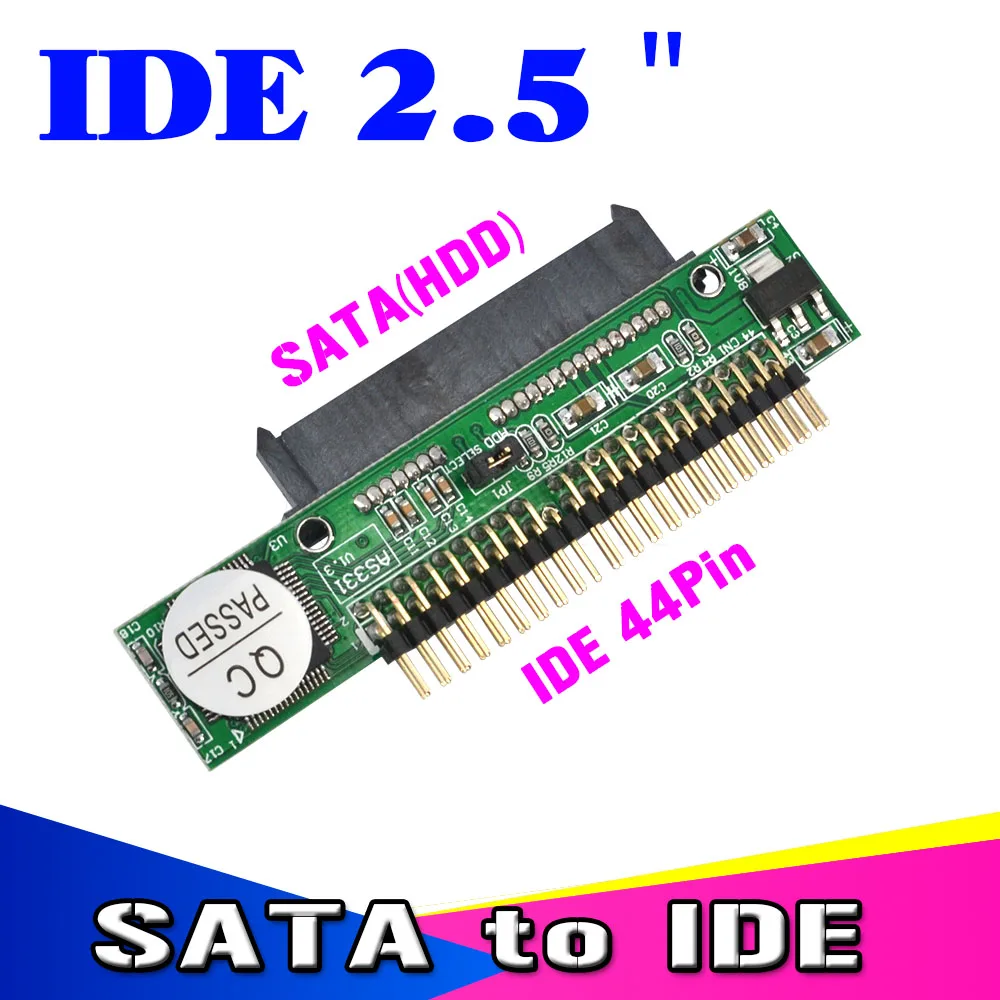 Kebidu-sata 2.5 Feminino para Ide Hdd Converter Adapter 1.5gbps 44 Pinos Adaptador para Dvd cd pc com Desconto - Imagem 4
