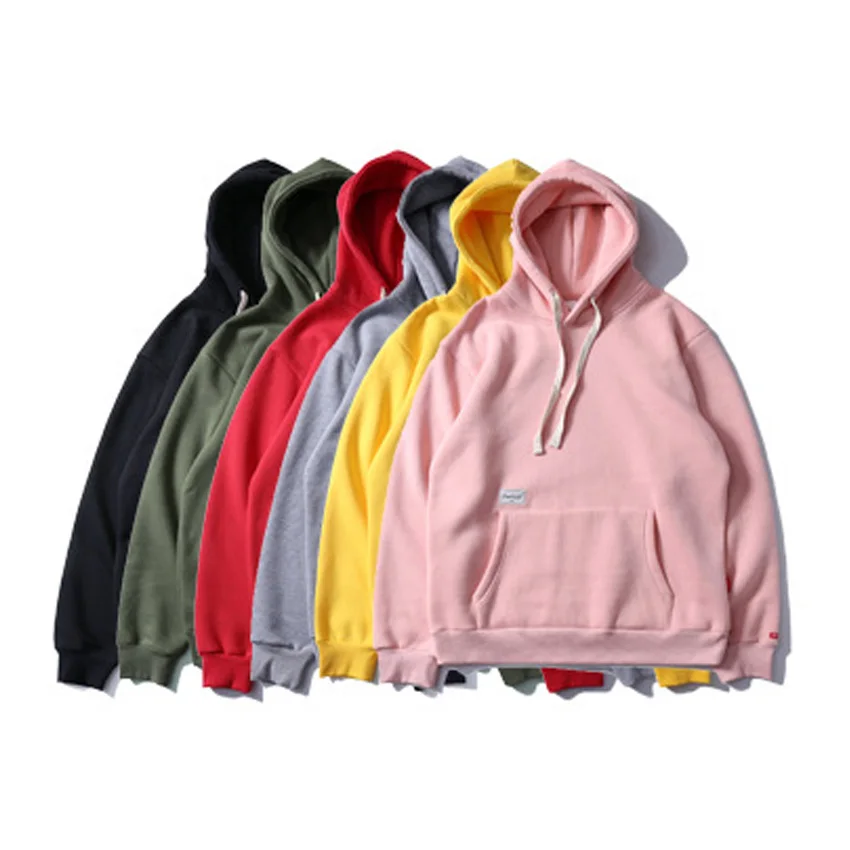 Unisex Brief Cotton Hoodies Men Casual Fashion Pink Sweatshirt Hoodie