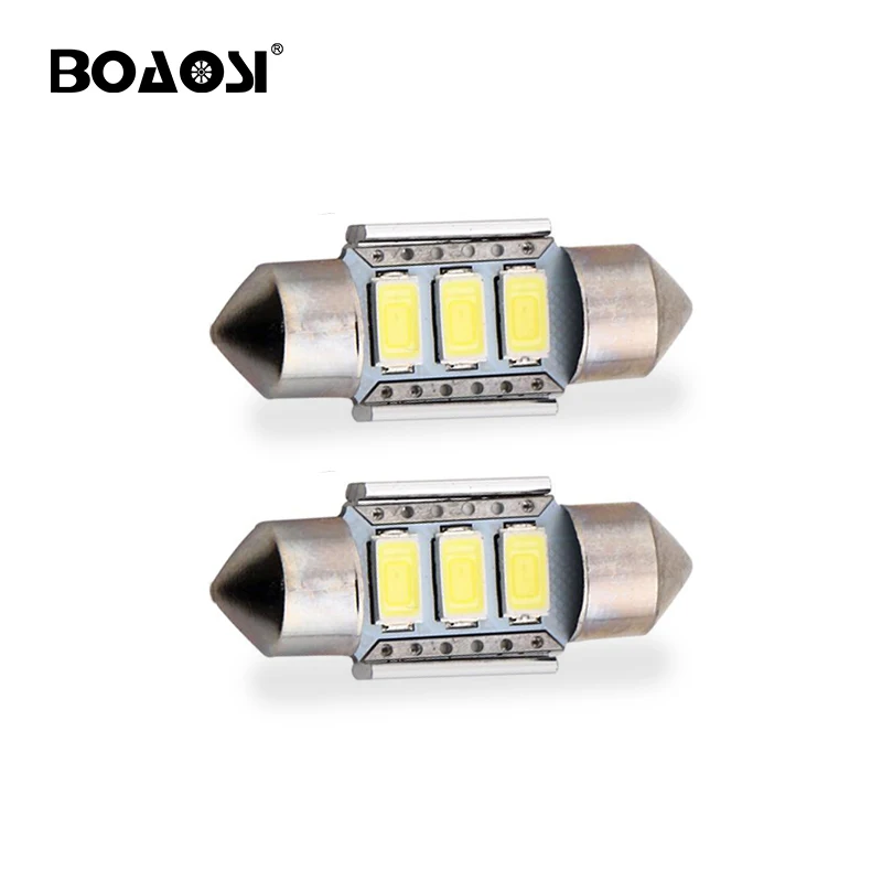 BOAOSI 2x C5W светодиодная гирлянда 31 мм 36 39 Canbus C10W лампа автомобильный внутренний