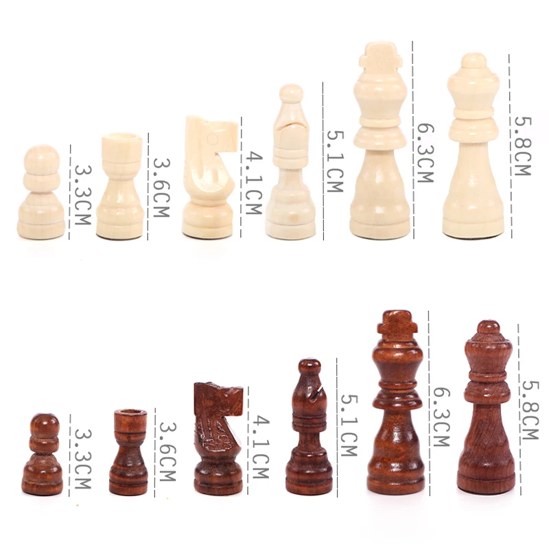 High Quality New Design 2in1 Wooden International Chess And Checkers Set Draughts Travel Entertainment Board Game Children Gifts