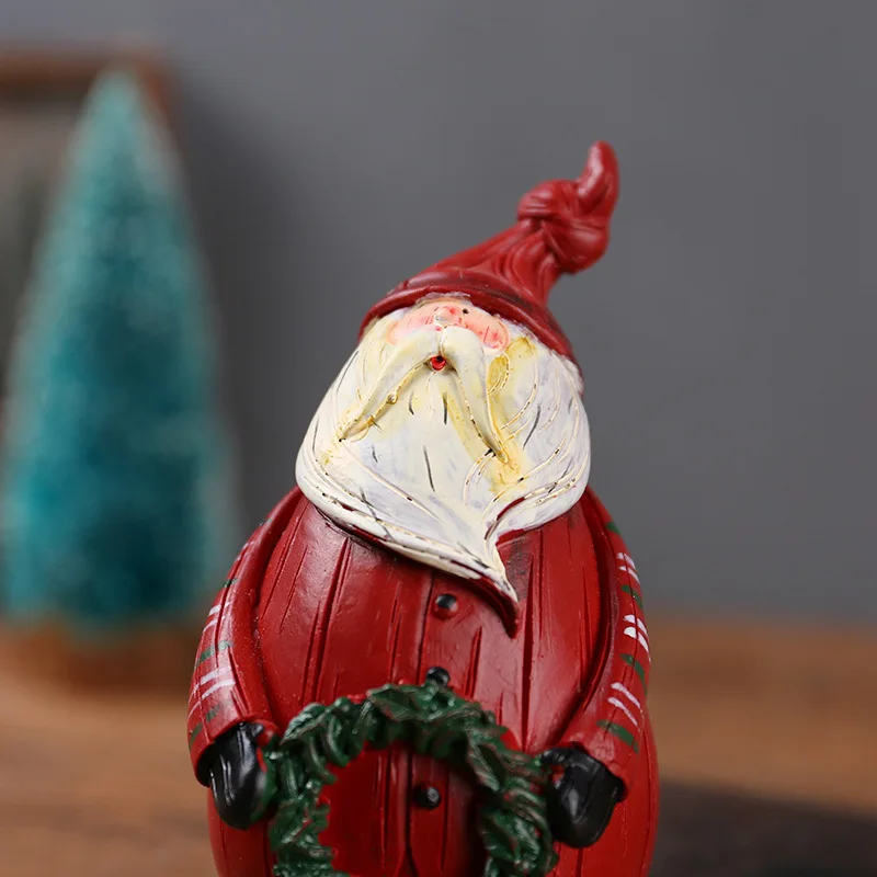 2 шт./компл. смолы украшения Санта Клаус фигурка Счастливого Рождества гостиной офисные украшения
