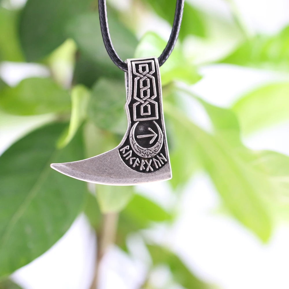 

1pcs Vikings Axe Amulet Pendant Necklace TIWAZ / TYR Rune Viking Axe PENDANT Necklace Nordic Talisman Jewelry