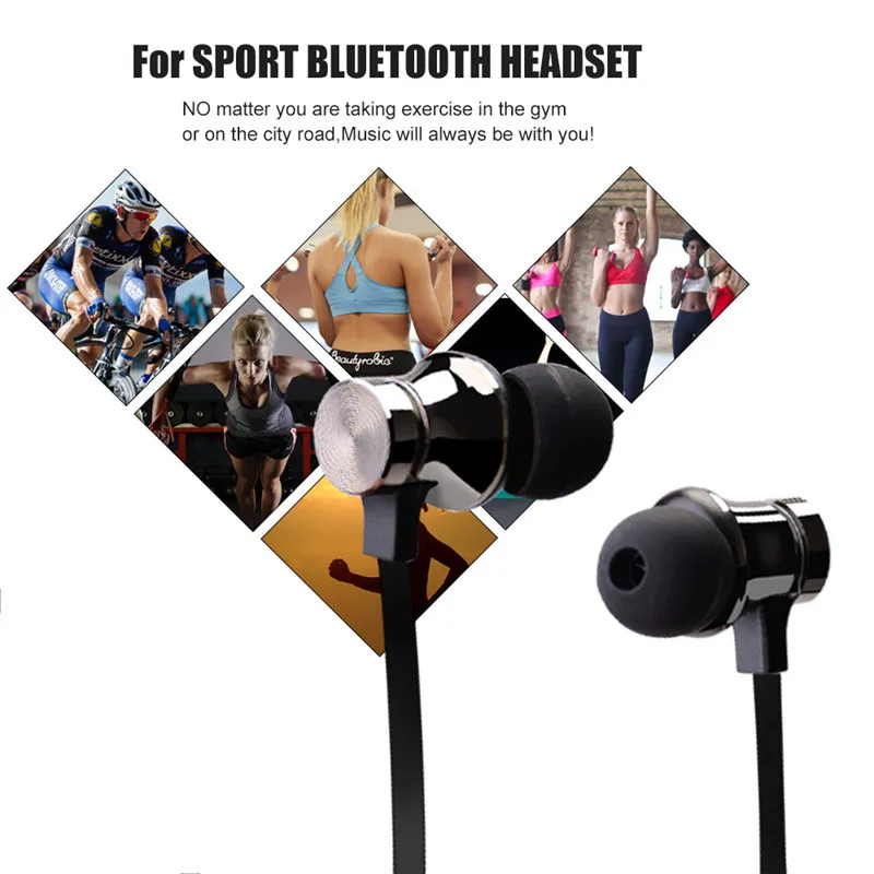 OLLIVAN Bluetooth Наушники Беспроводные спортивные Беспроводной Bluetooth гарнитура с микрофоном Внутриканальные наушники водонепроницаемые наушники Магнитная