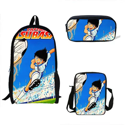 KOLLEGG New School Bags Anime Captain Tsubasa Print School Bookbag for  Teenage Boys Laptop Backpacks Mini Shouldbag Set|School Bags| - AliExpress