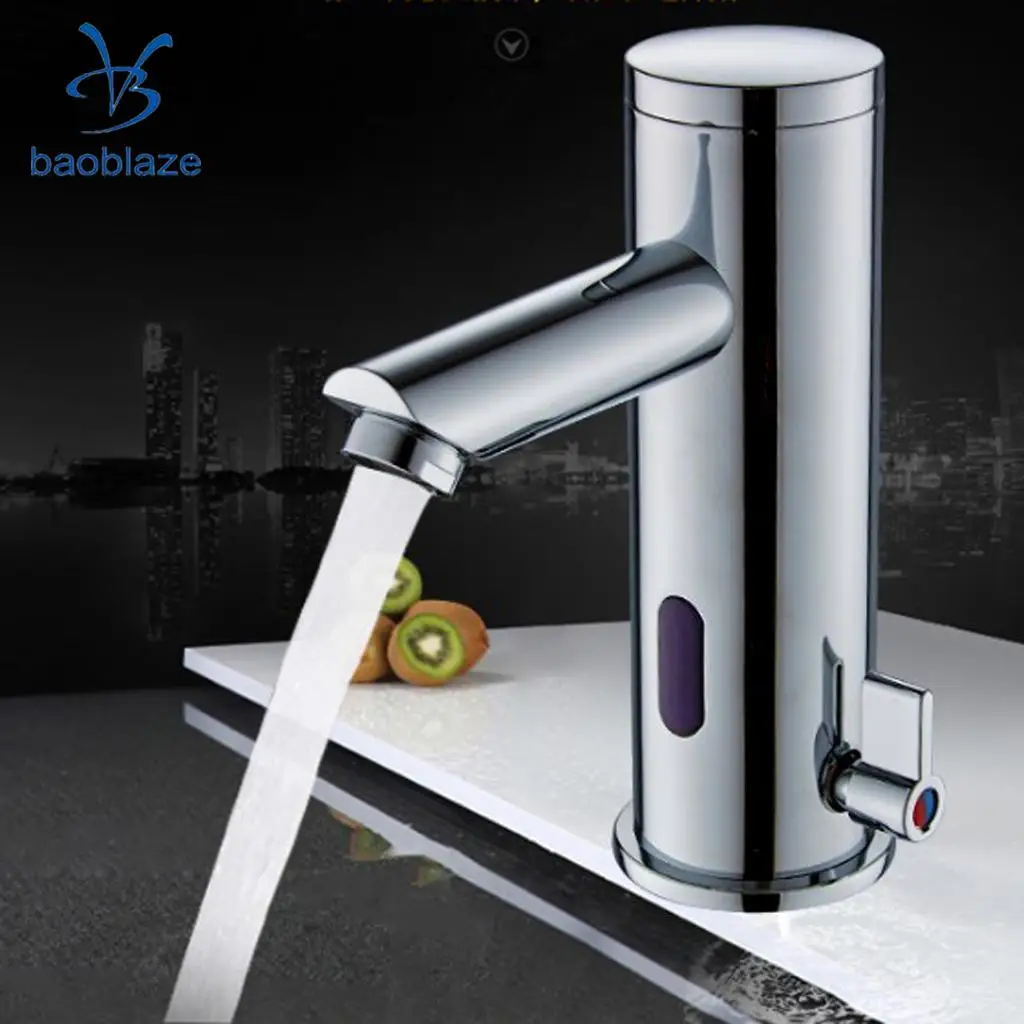 

Hot & Cold Bathroom Automatic Touch Free Sensor Faucets Water Saving Inductive Electric Mixer Water Tap