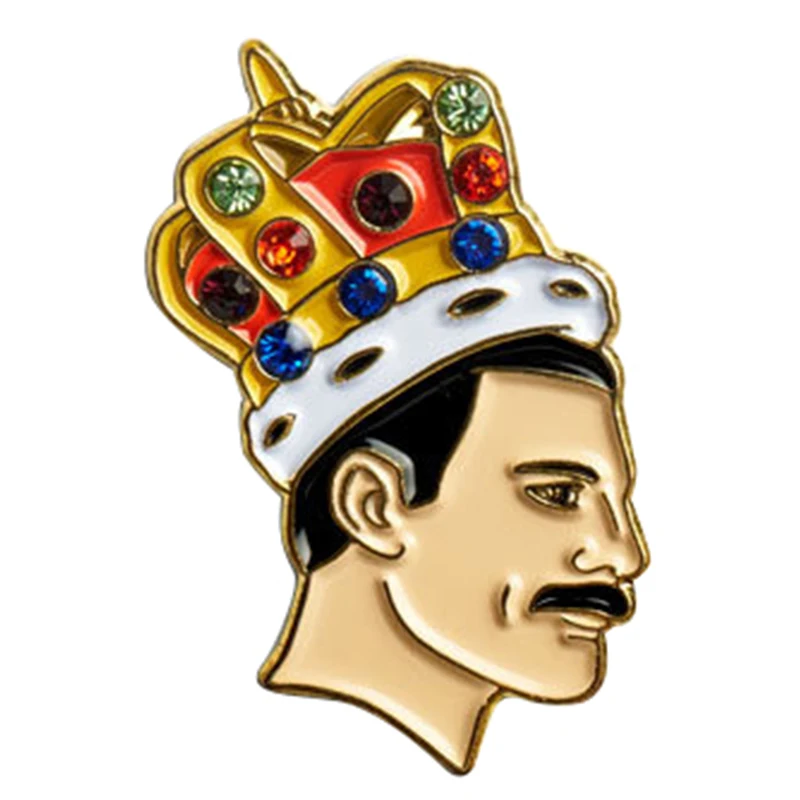 

Freddie Mercury lapel pin Queen singer badge music brooch LGBT art jewelry
