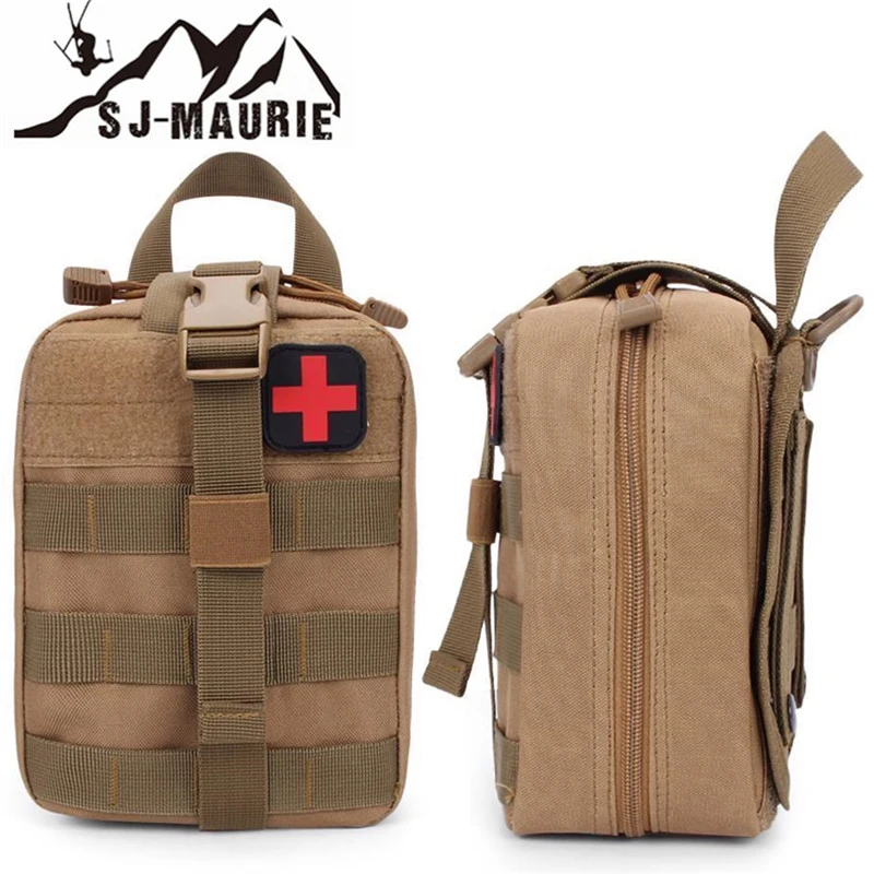 

SJ-Maurie Tactical Airsoft Hunting Molle Medical First Aid Pouch Medic EMT Bag 600D Nylon Medical Emergency Bag 7 Colors