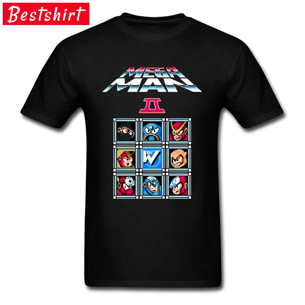 Классическая футболка Mega Man II из чистого хлопка с электронными играми на лето и