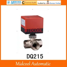 КЭ-стойкая центрального кондиционирования воздуха DQ Серии Электрический двухсторонний клапан DQ215 порт 1/" AC220V