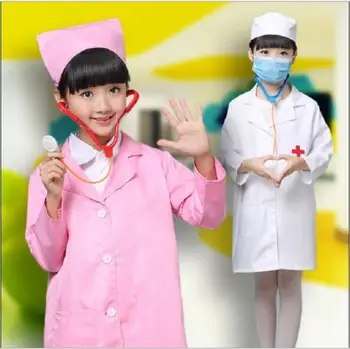 

Child Halloween Cosplay Costume Kids Doctor Costume Nurse Uniform Girls Game Clothing Wear Clothing for Party with Hat