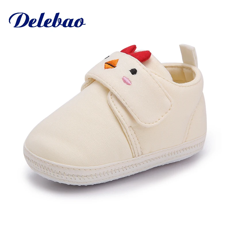 Delebao 2018 Autumn New Design Baby Shoes Hook & Loop Cute Cat 0-18 Months Toddler Shoes