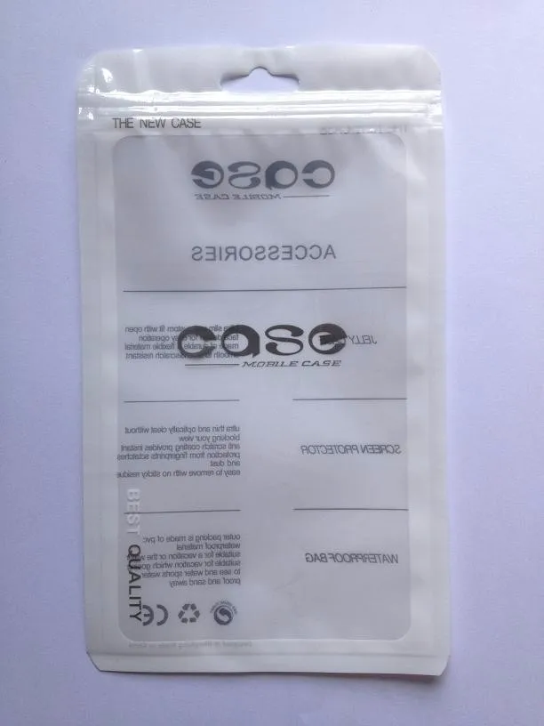 100pcs 12*21cm Reusable White Clear Self Seal Zipper Plastic Retail Packaging pouch Zip Lock cellPhone Shell Event bag | Дом и сад