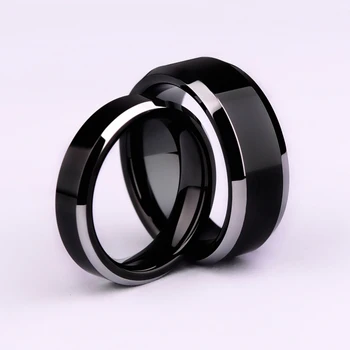 

Simple Smooth Black/3colors Titanium Ring For Men Wedding Rings for women
